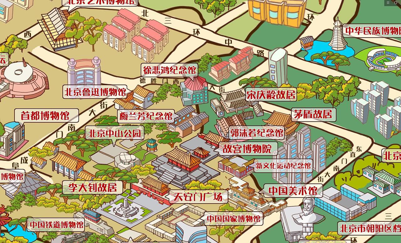 贺州手绘地图景区的文化印记